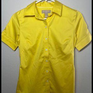 Banana Republic Yellow button down dress fitted shirt